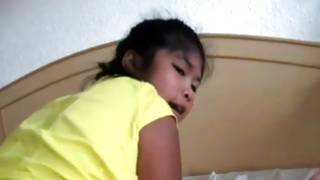 Look at this Asian beauty whore getting wild pounding from behind